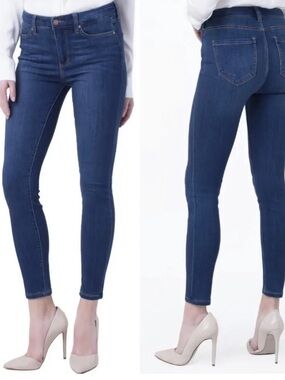Liverpool Ankle Skinny Jeans in Dark Blue Denim size 6